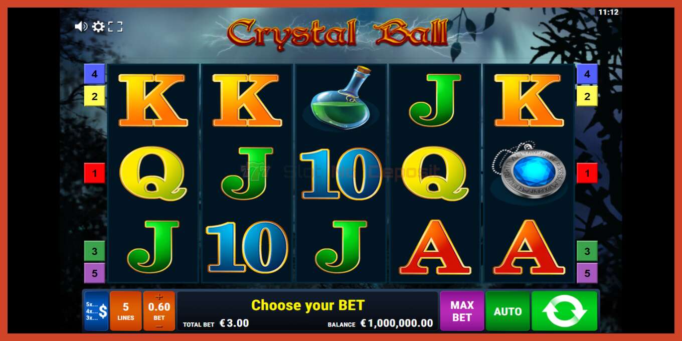 Slot screenshot: Crystal Ball no deposit, number - 1