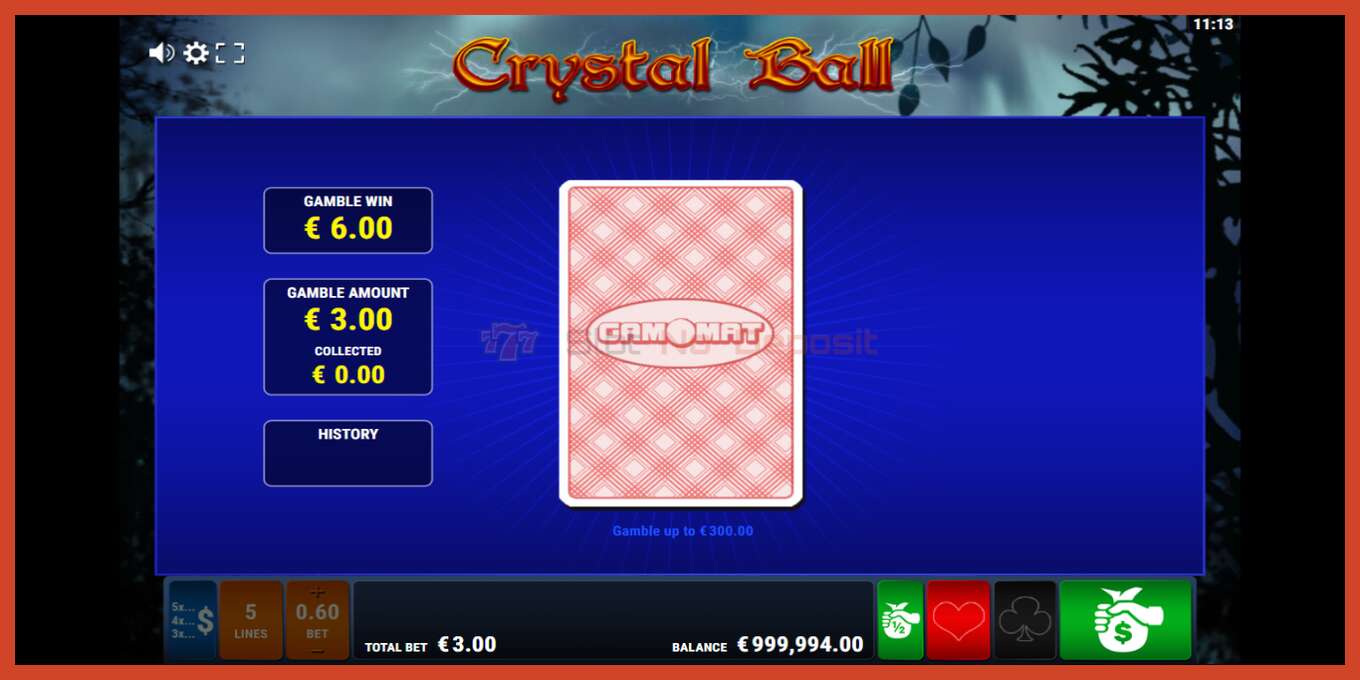 Slot screenshot: Crystal Ball no deposit, number - 3