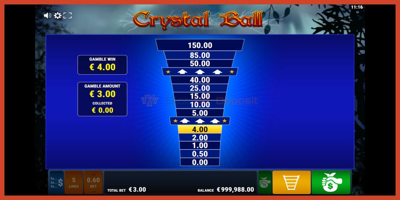 Slot screenshot: Crystal Ball no deposit, number - 4