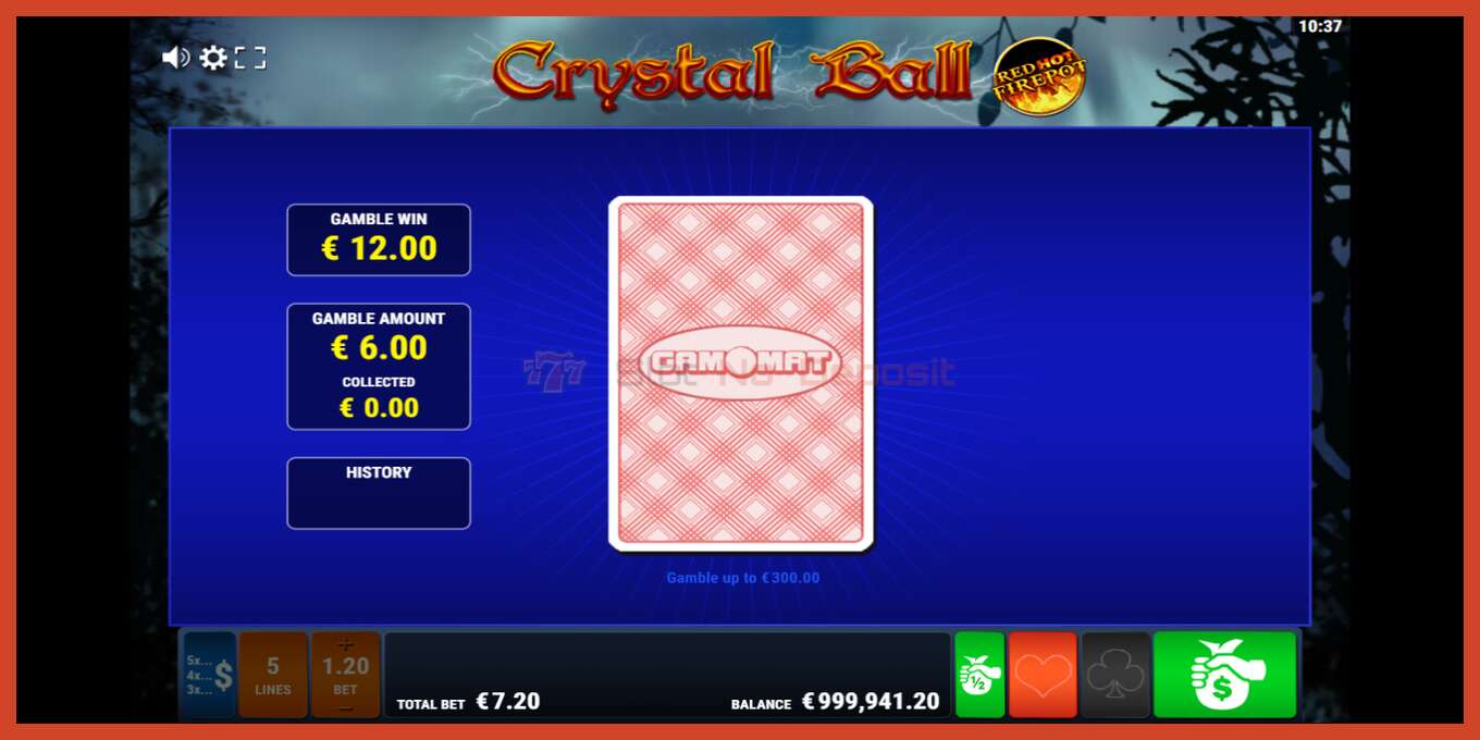 Slot screenshot: Crystal Ball Red Hot Firepot no deposit, number - 4