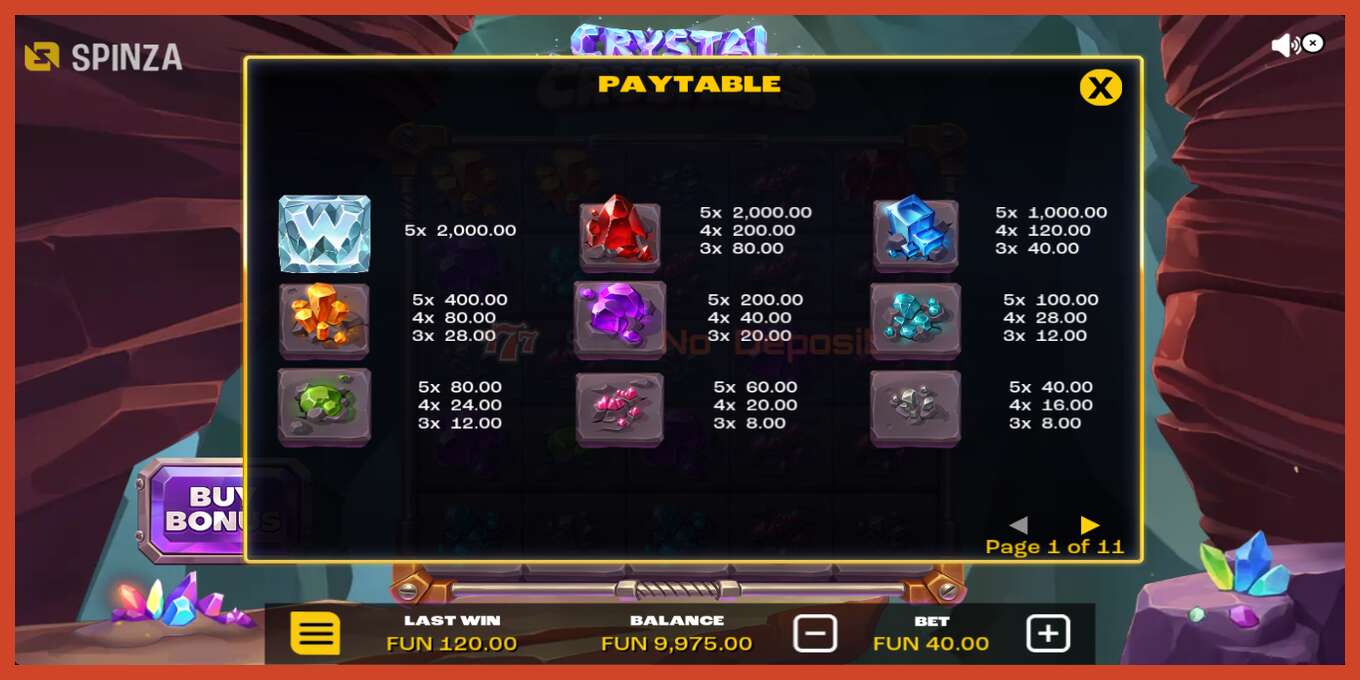 Slot screenshot: Crystal Crushers no deposit, number - 5