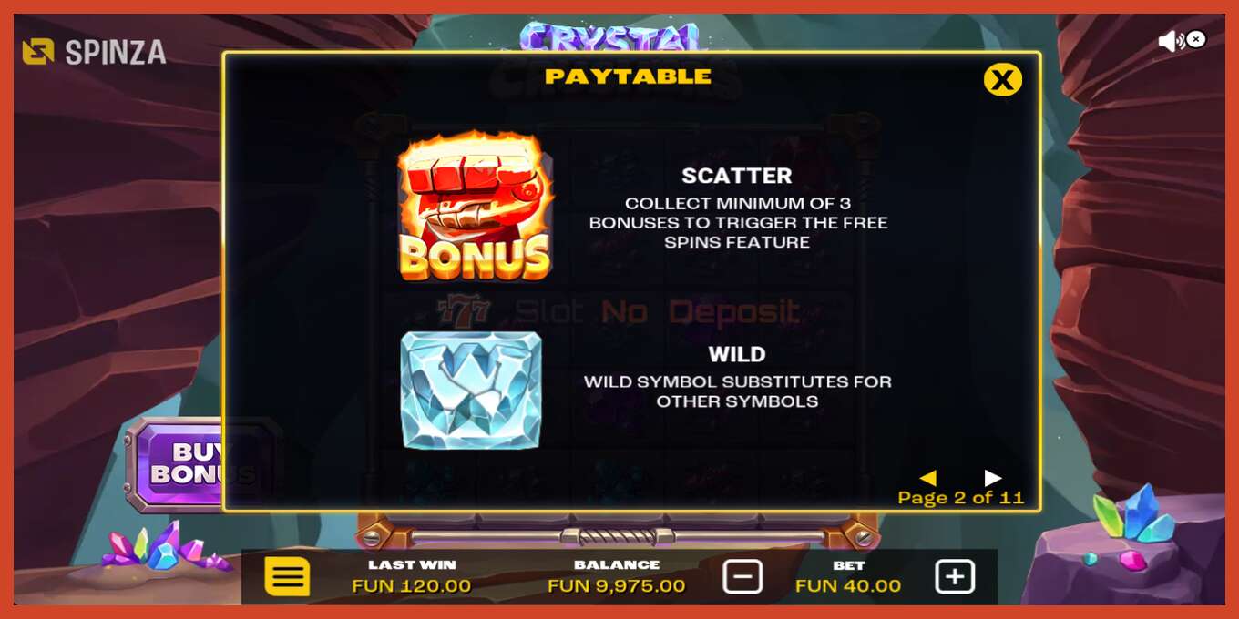 Slot screenshot: Crystal Crushers no deposit, number - 6