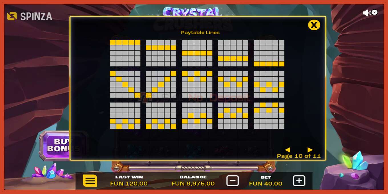 Slot screenshot: Crystal Crushers no deposit, number - 7