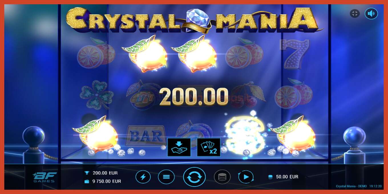 Slota ekrānuzņēmums: Crystal Mania nav depozīta, numuru - 4