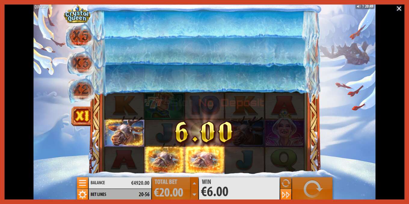 Slot screenshot: Crystal Queen no deposit, number - 3