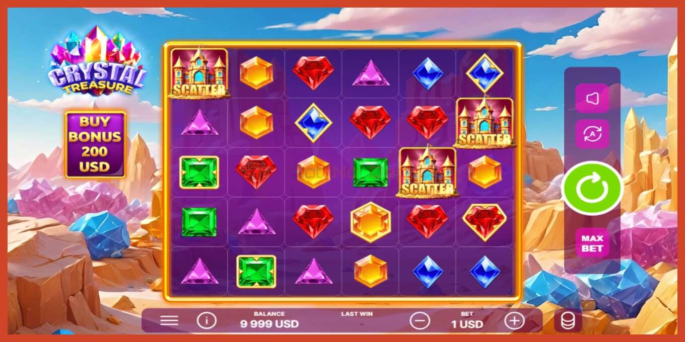 Slot screenshot: Crystal Treasure no deposit, number - 2