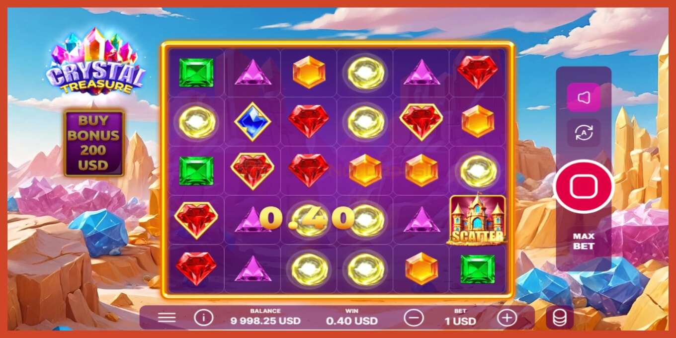 Slot screenshot: Crystal Treasure no deposit, number - 3