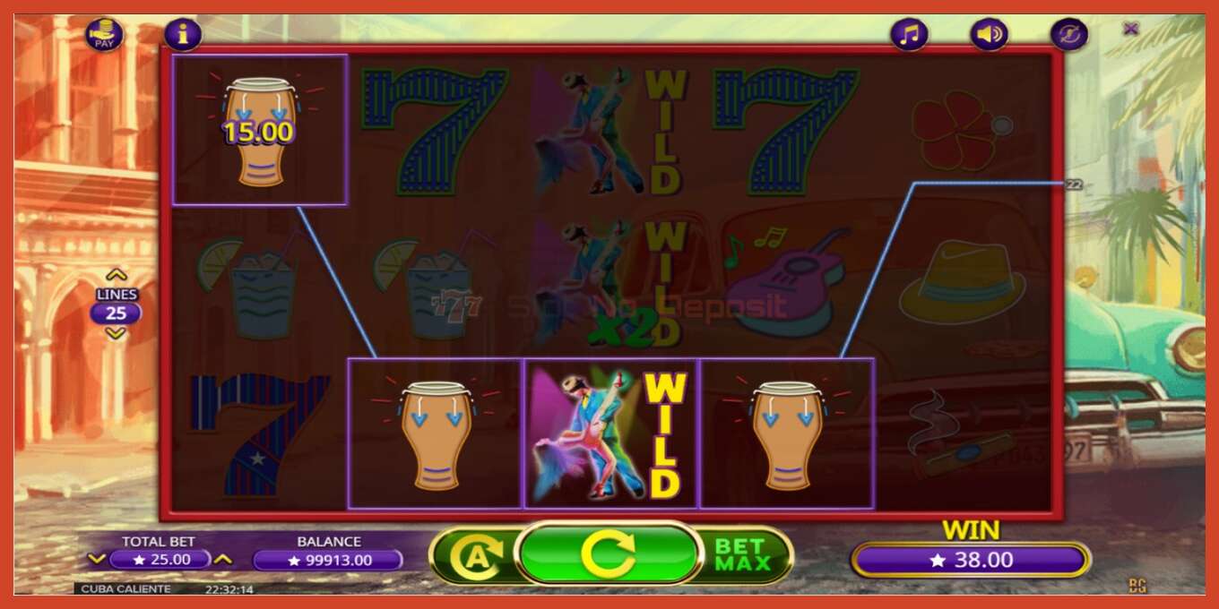 Slot screenshot: Cuba Caliente no deposit, number - 3