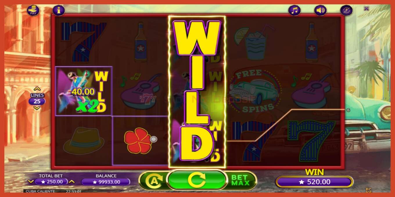 Slot screenshot: Cuba Caliente no deposit, number - 4