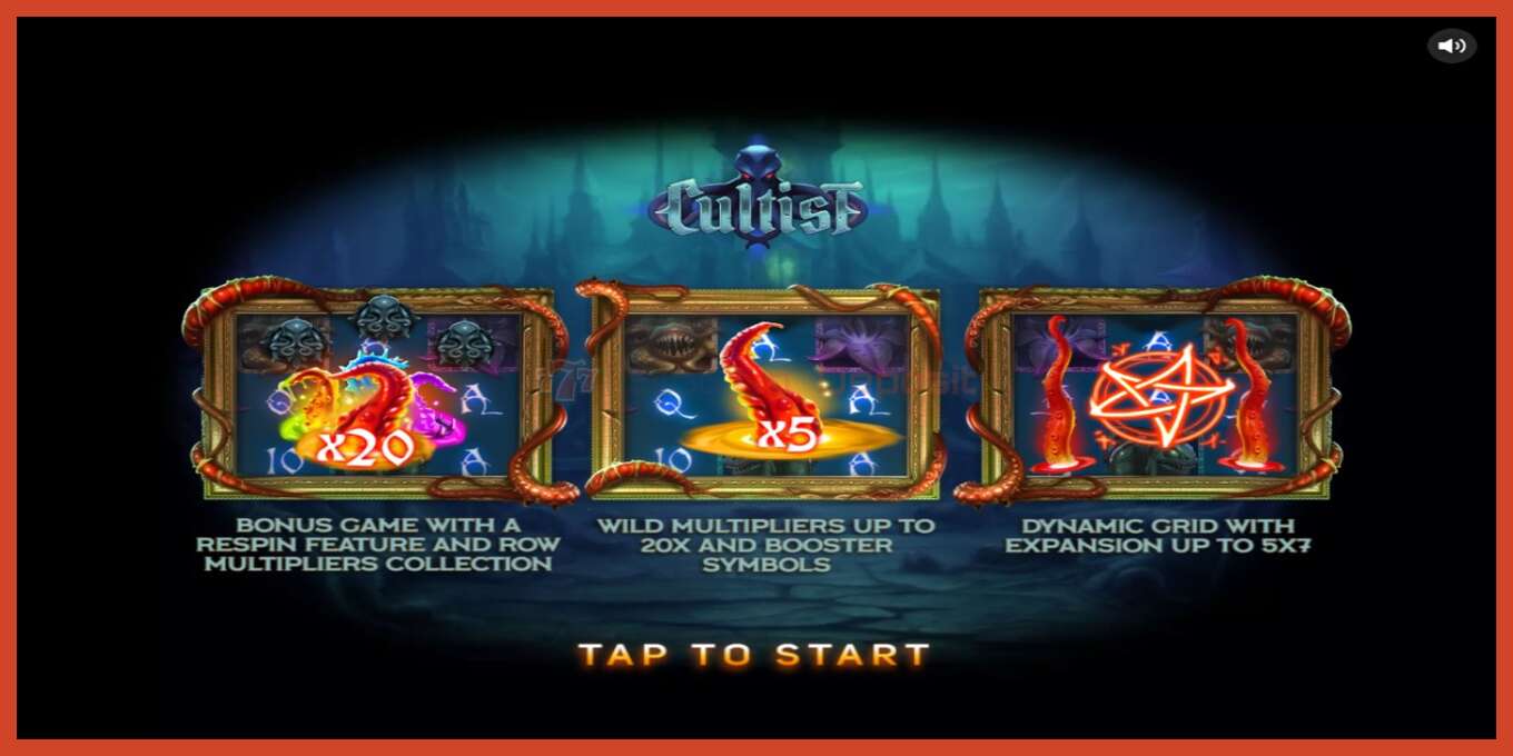 Slot screenshot: Cultist no deposit, number - 1