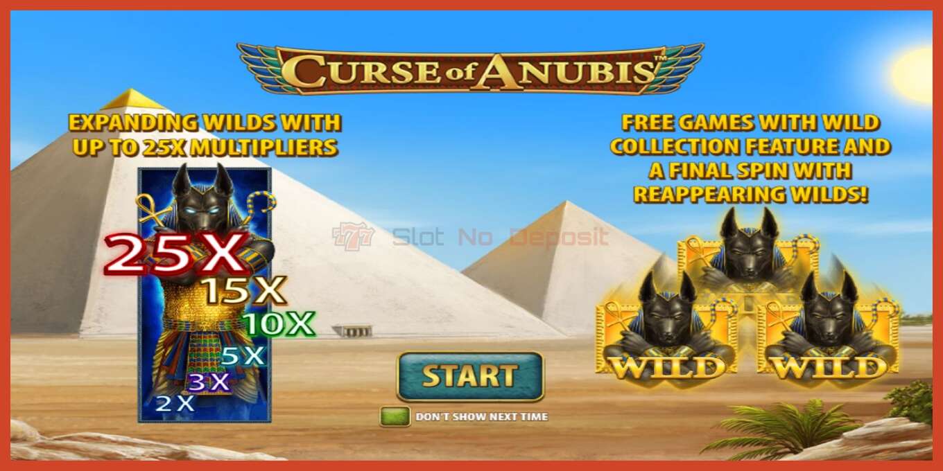 Slot screenshot: Curse of Anubis no deposit, number - 1