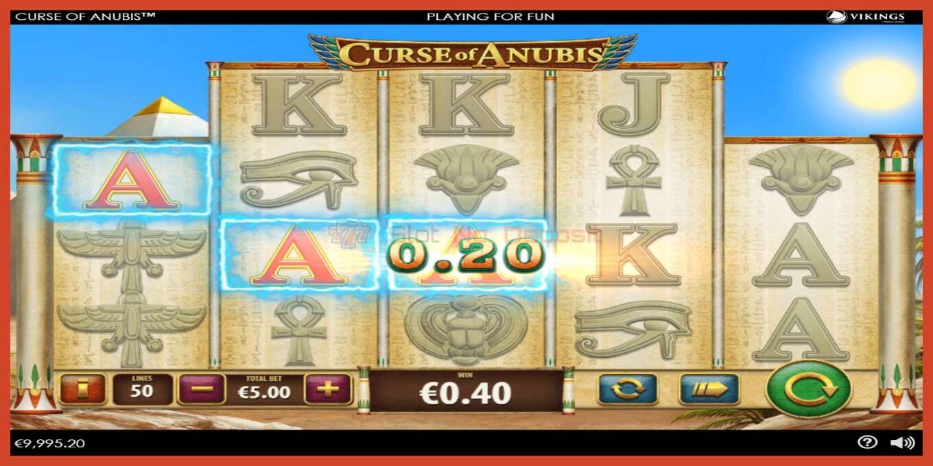 Slot screenshot: Curse of Anubis no deposit, number - 2