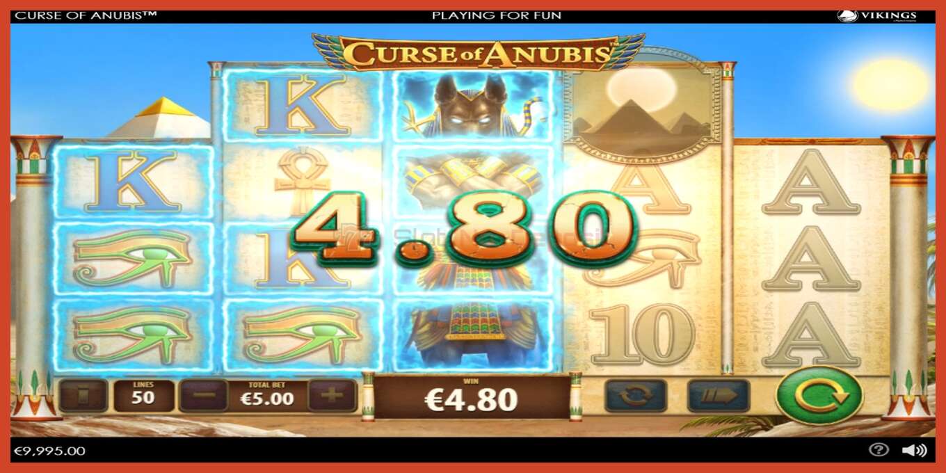 Slot screenshot: Curse of Anubis no deposit, number - 3