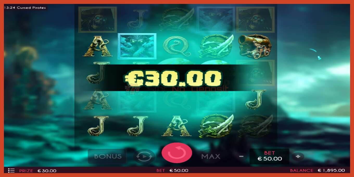 Slot screenshot: Cursed Pirates no deposit, number - 3