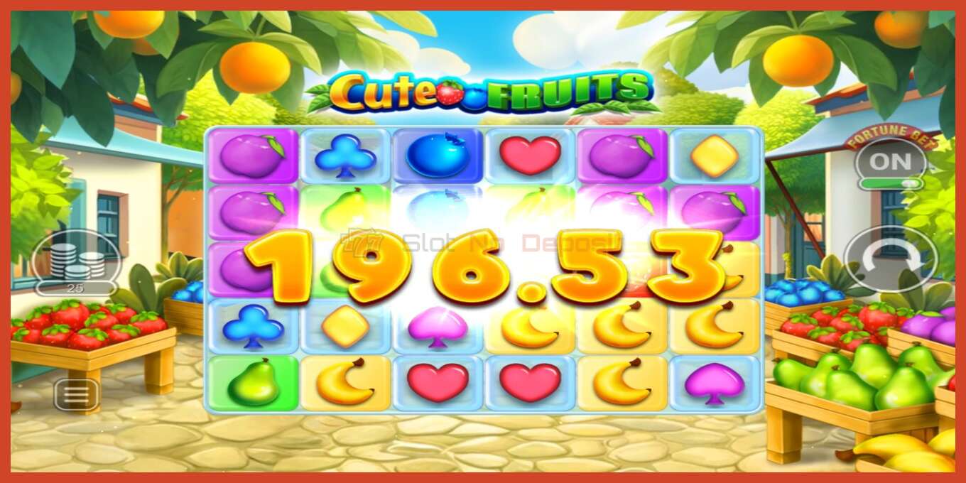 Slot screenshot: Cute Fruits no deposit, number - 3