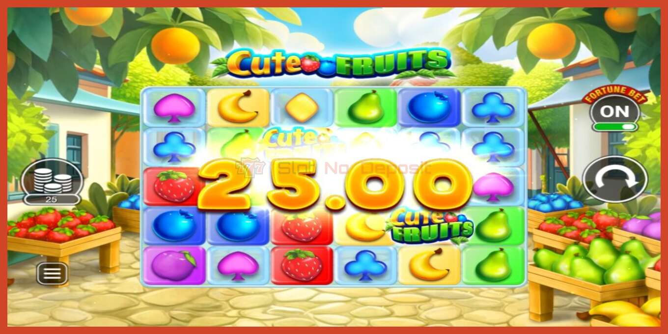 Slot screenshot: Cute Fruits no deposit, number - 5