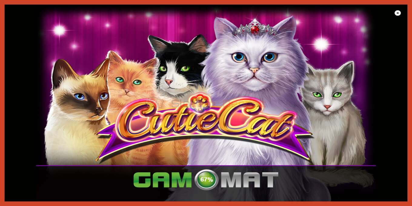 Slot screenshot: Cutie Cat no deposit, number - 1