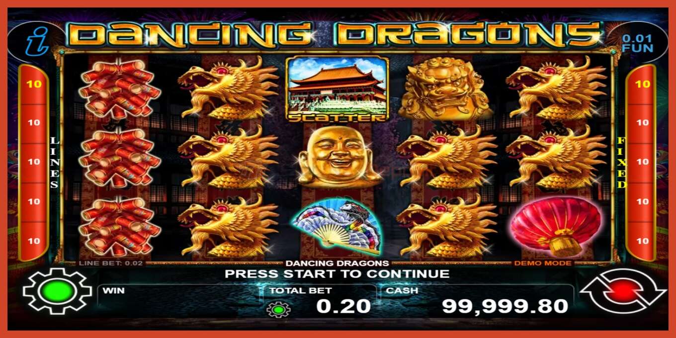 Slot screenshot: Dancing Dragons no deposit, number - 1