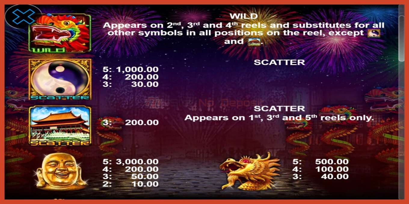 Slot screenshot: Dancing Dragons no deposit, number - 3