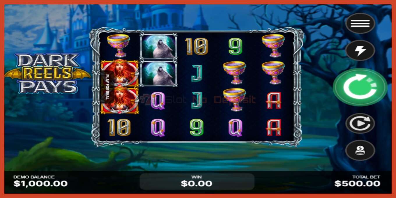 Slot screenshot: Dark Reels Pay no deposit, number - 1