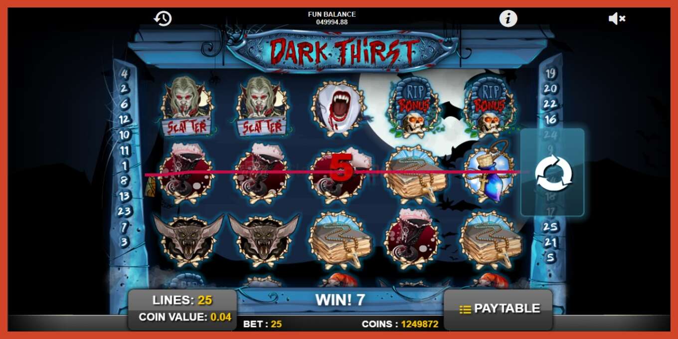 Slot screenshot: Dark Thirst no deposit, number - 2