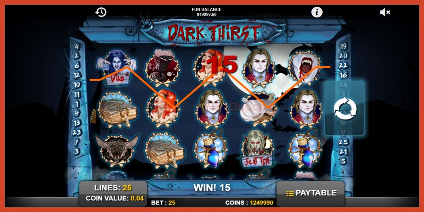 Slot screenshot: Dark Thirst no deposit, number - 4