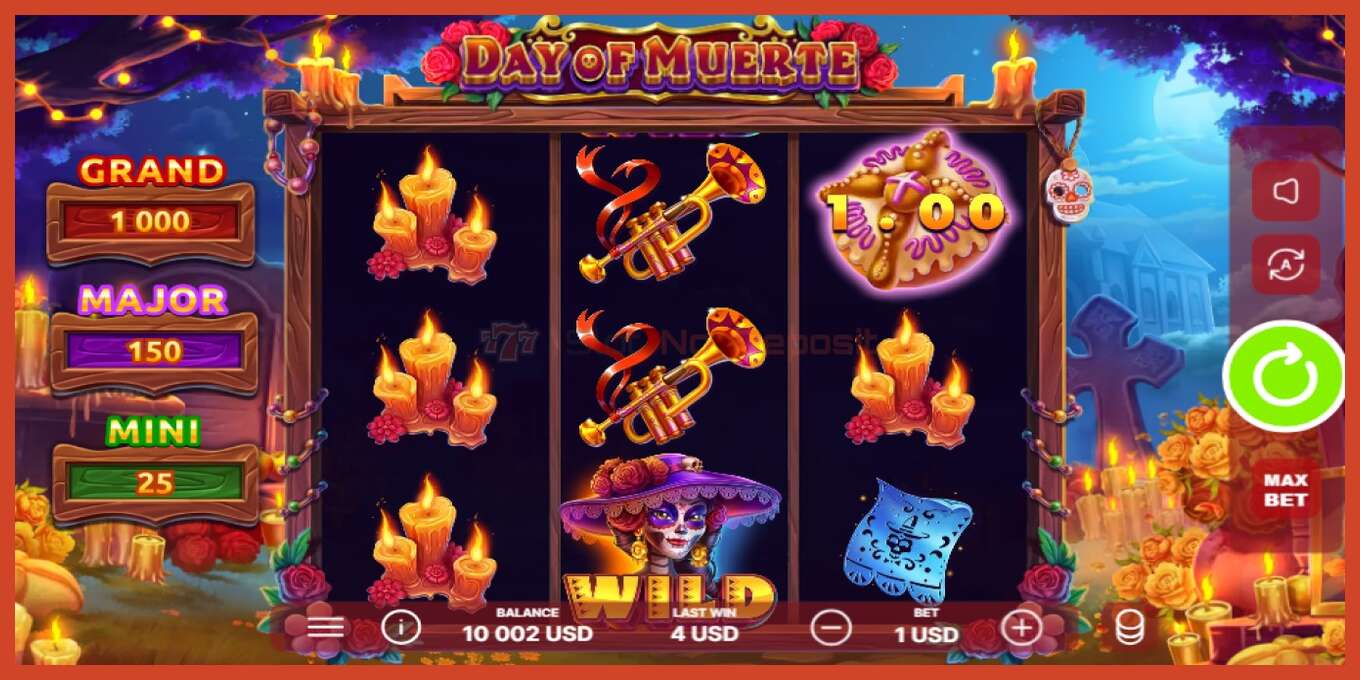 Slot screenshot: Day of Muerte no deposit, number - 4