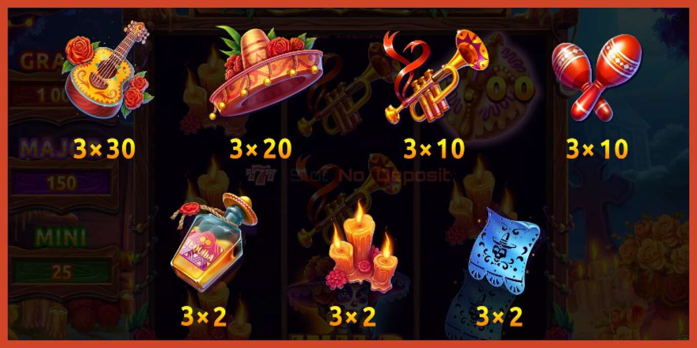 Slot screenshot: Day of Muerte no deposit, number - 5