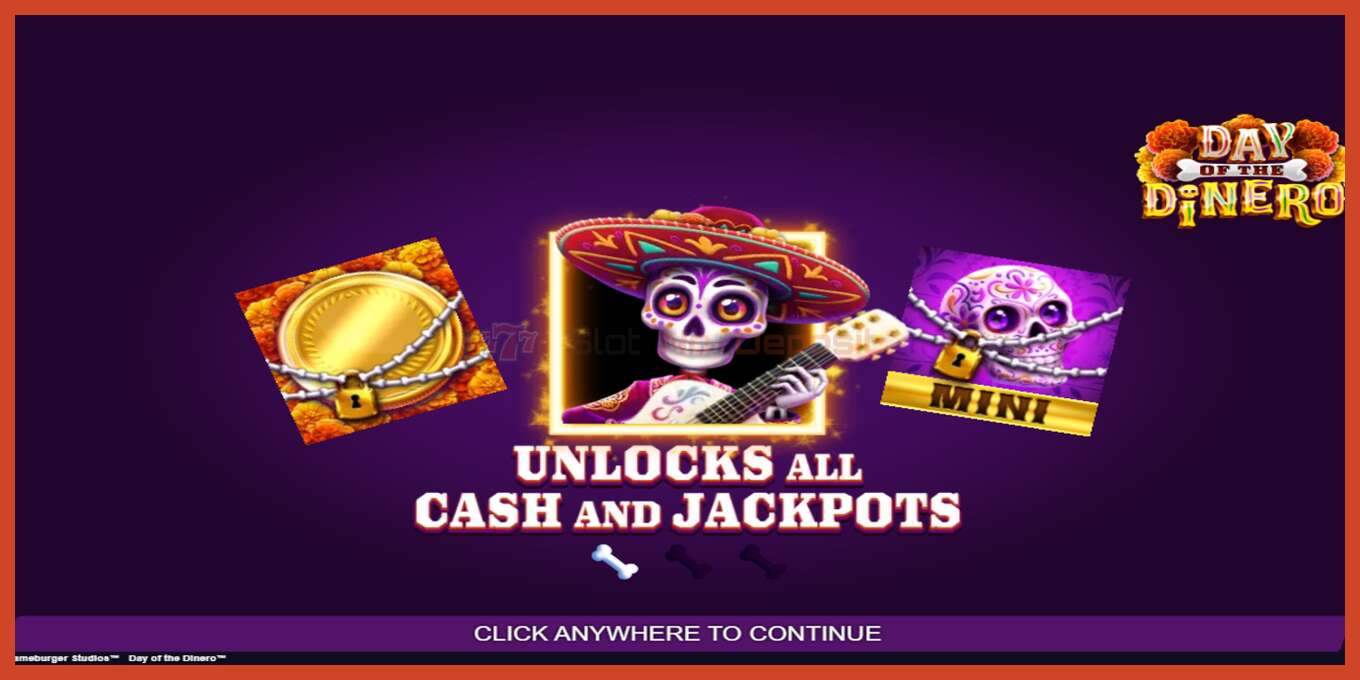 Slot screenshot: Day of the Dinero no deposit, number - 1