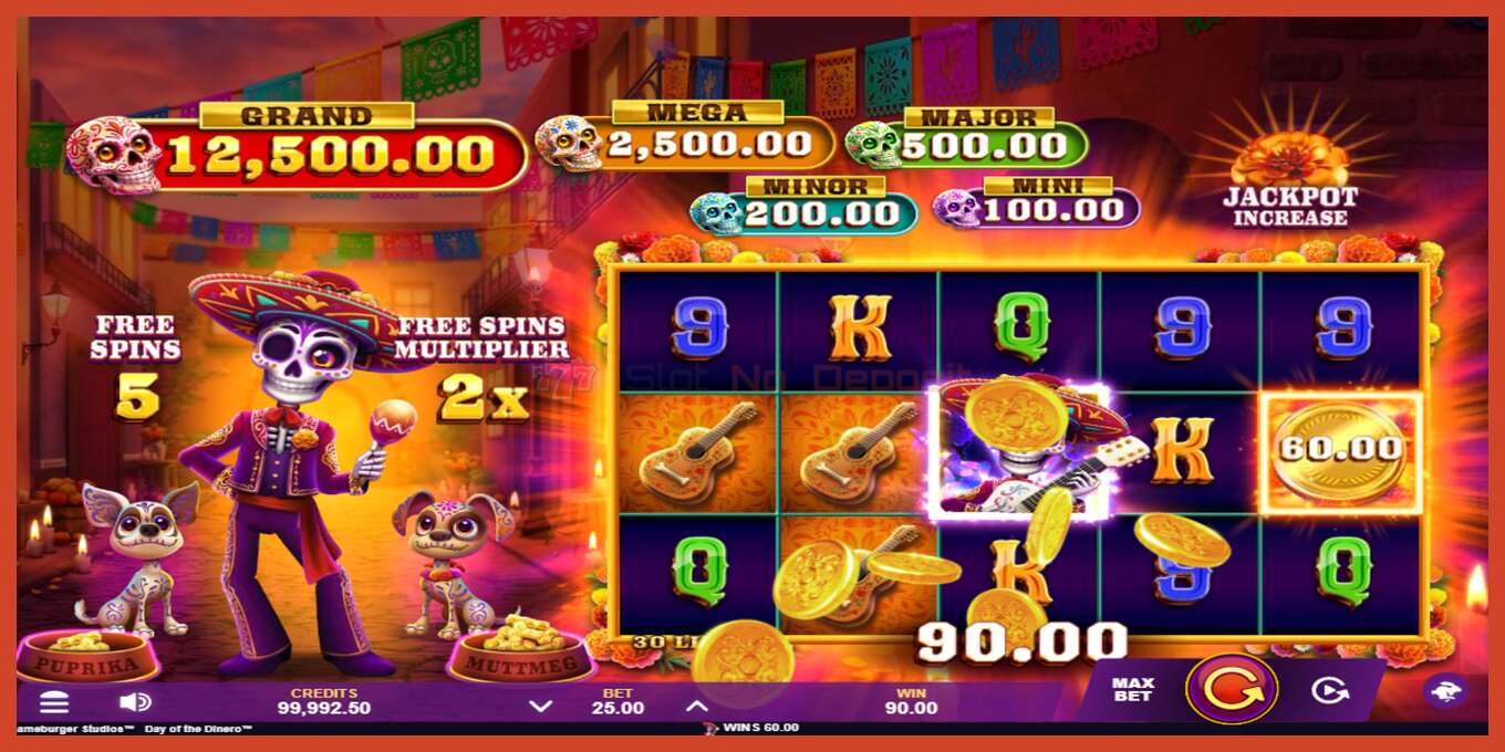 Slot screenshot: Day of the Dinero no deposit, number - 3