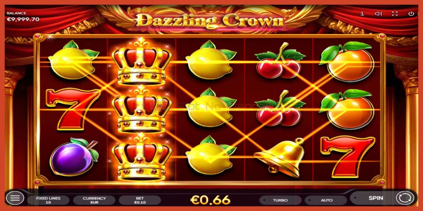 Slot skrinshoti: Dazzling Crown depozit yoq, raqam - 3