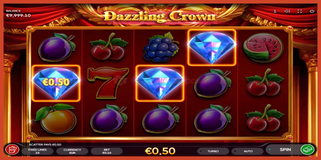 Slot skrinshoti: Dazzling Crown depozit yoq, raqam - 4