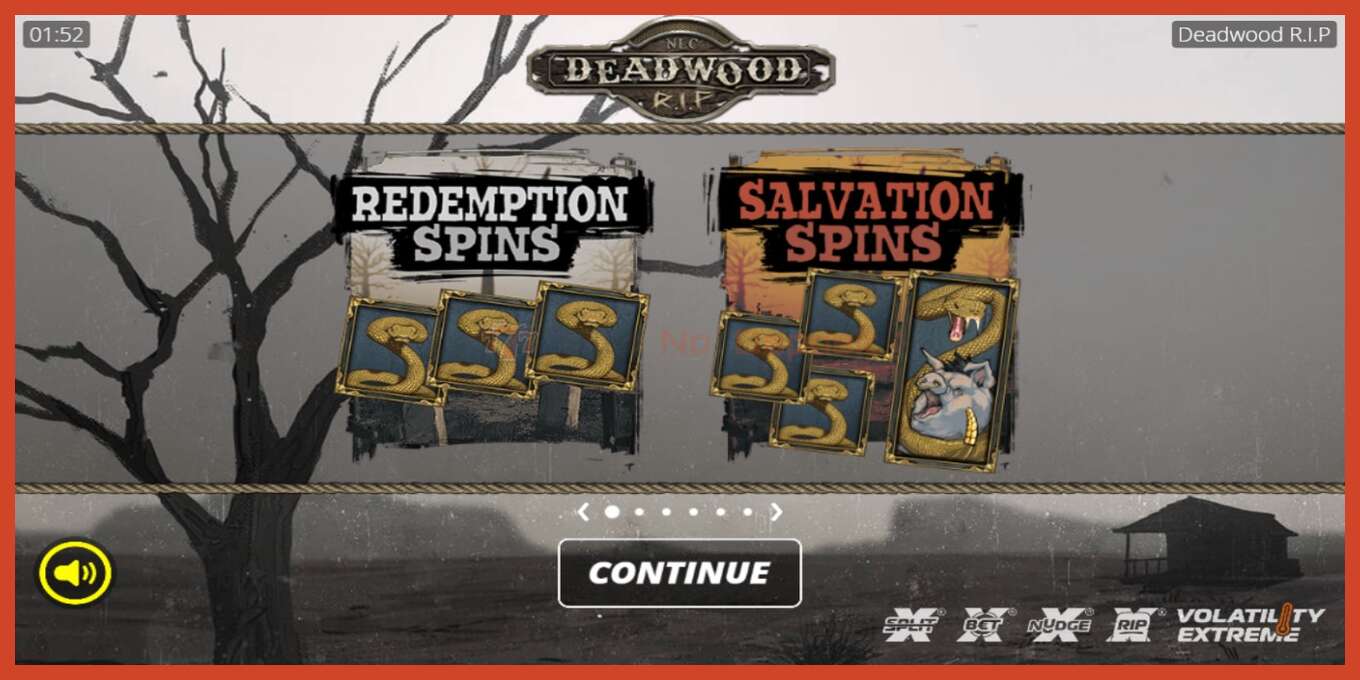 Slot screenshot: Deadwood R.I.P no deposit, number - 1