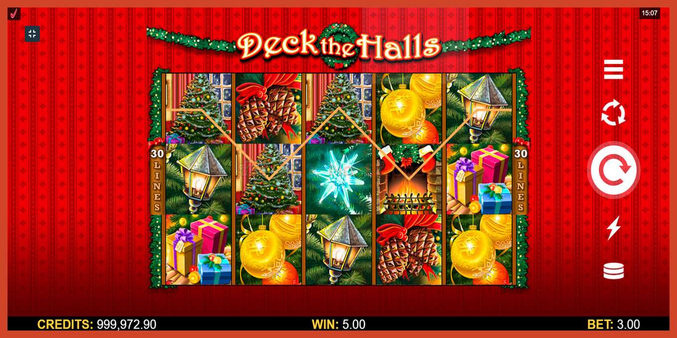 Slot screenshot: Deck The Halls no deposit, number - 2