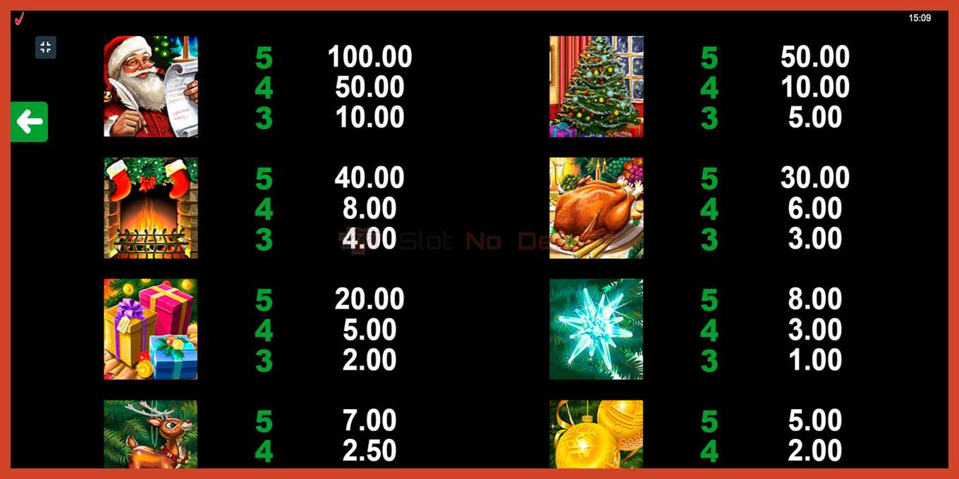 Slot screenshot: Deck The Halls no deposit, number - 7