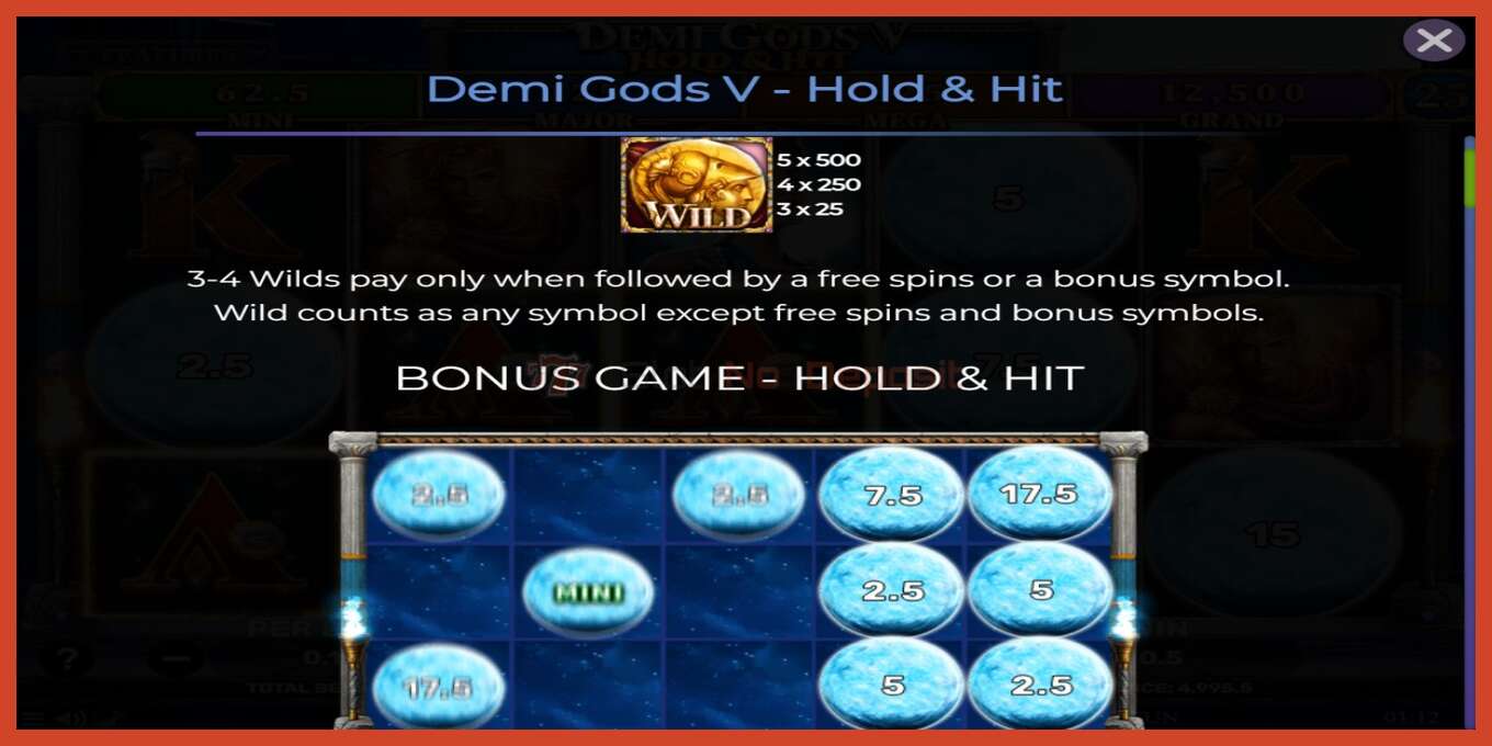 រូបថតអេក្រង់រន្ធ: Demi Gods V Hold & Hit គ្មានប្រាក់កក់, លេខ - 4