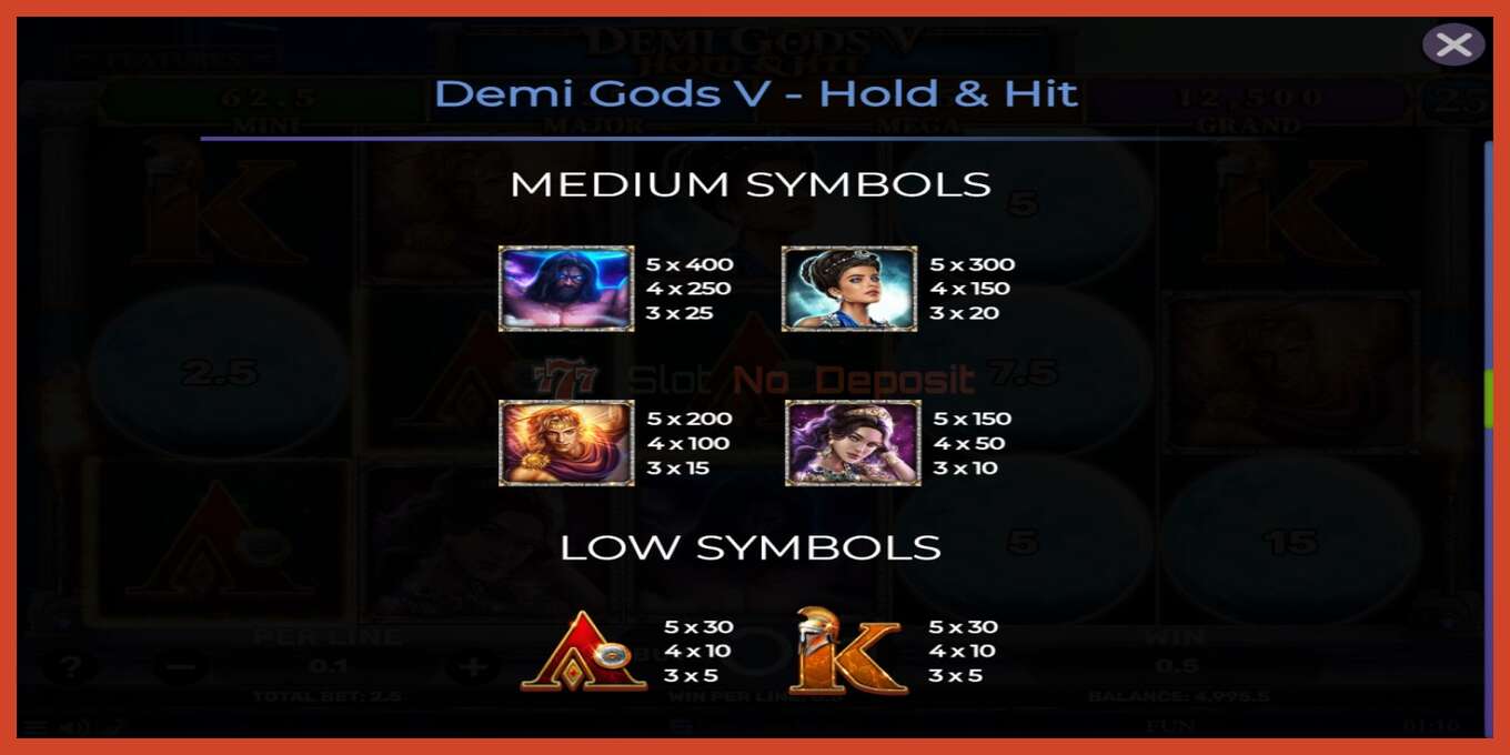 រូបថតអេក្រង់រន្ធ: Demi Gods V Hold & Hit គ្មានប្រាក់កក់, លេខ - 6