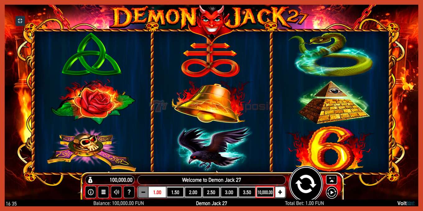 Slot screenshot: Demon Jack 27 no deposit, number - 1