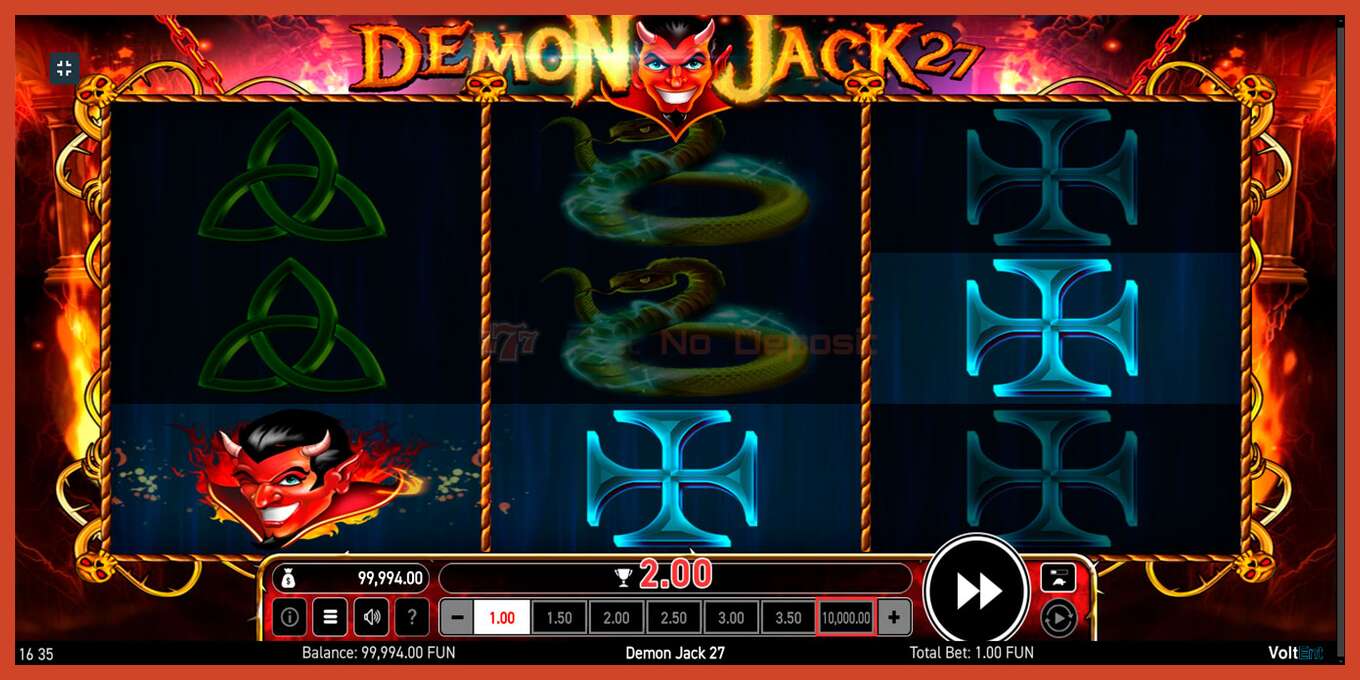 Slot screenshot: Demon Jack 27 no deposit, number - 2