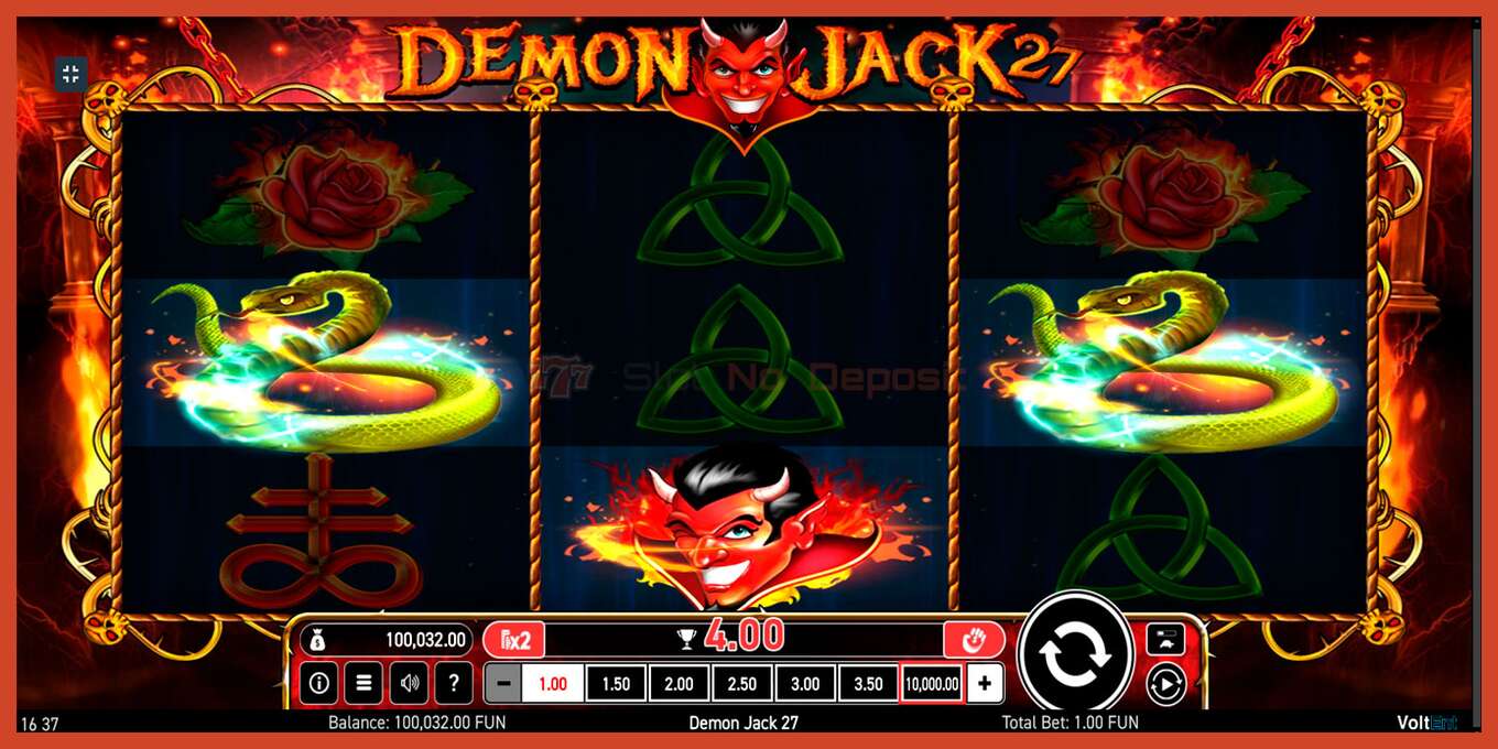 Slot screenshot: Demon Jack 27 no deposit, number - 6