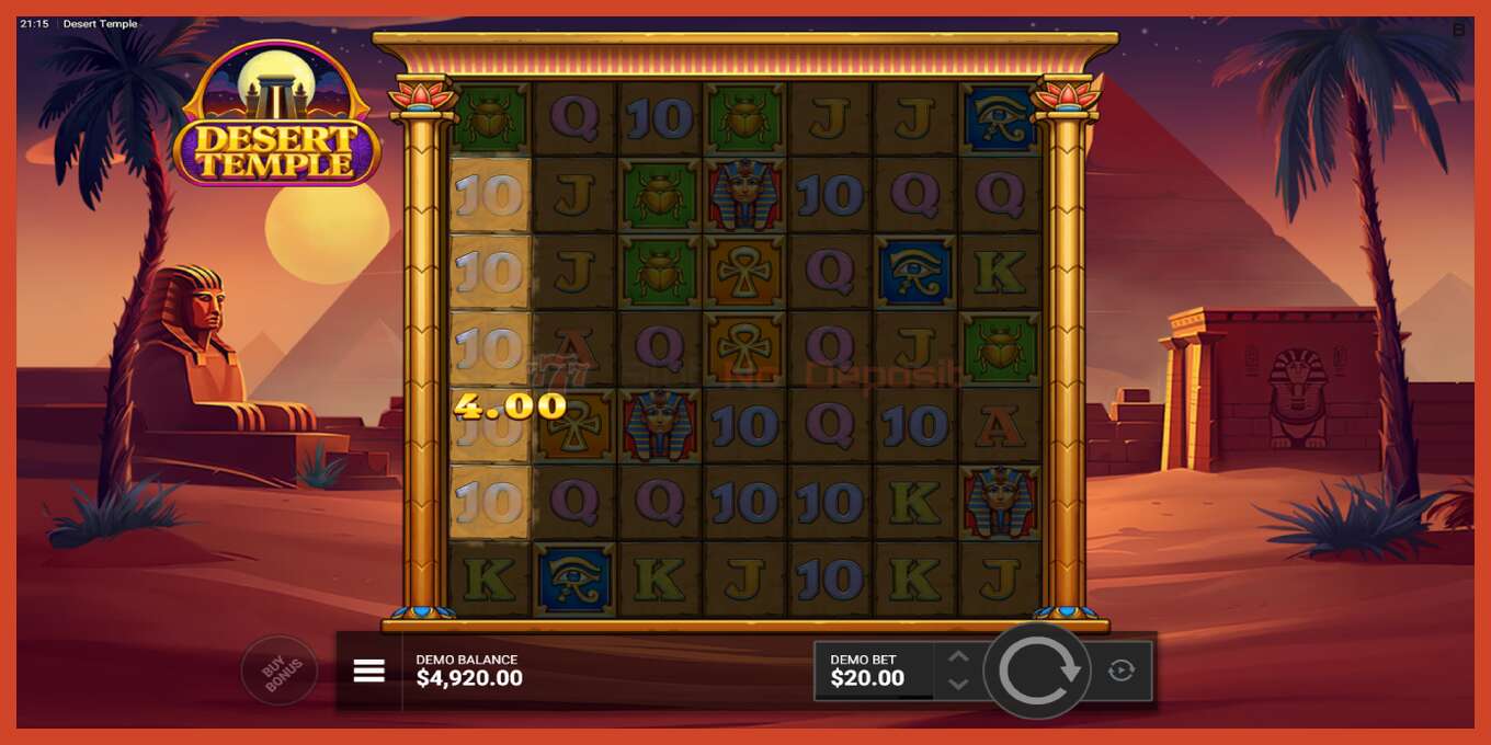 Slot screenshot: Desert Temple no deposit, number - 3