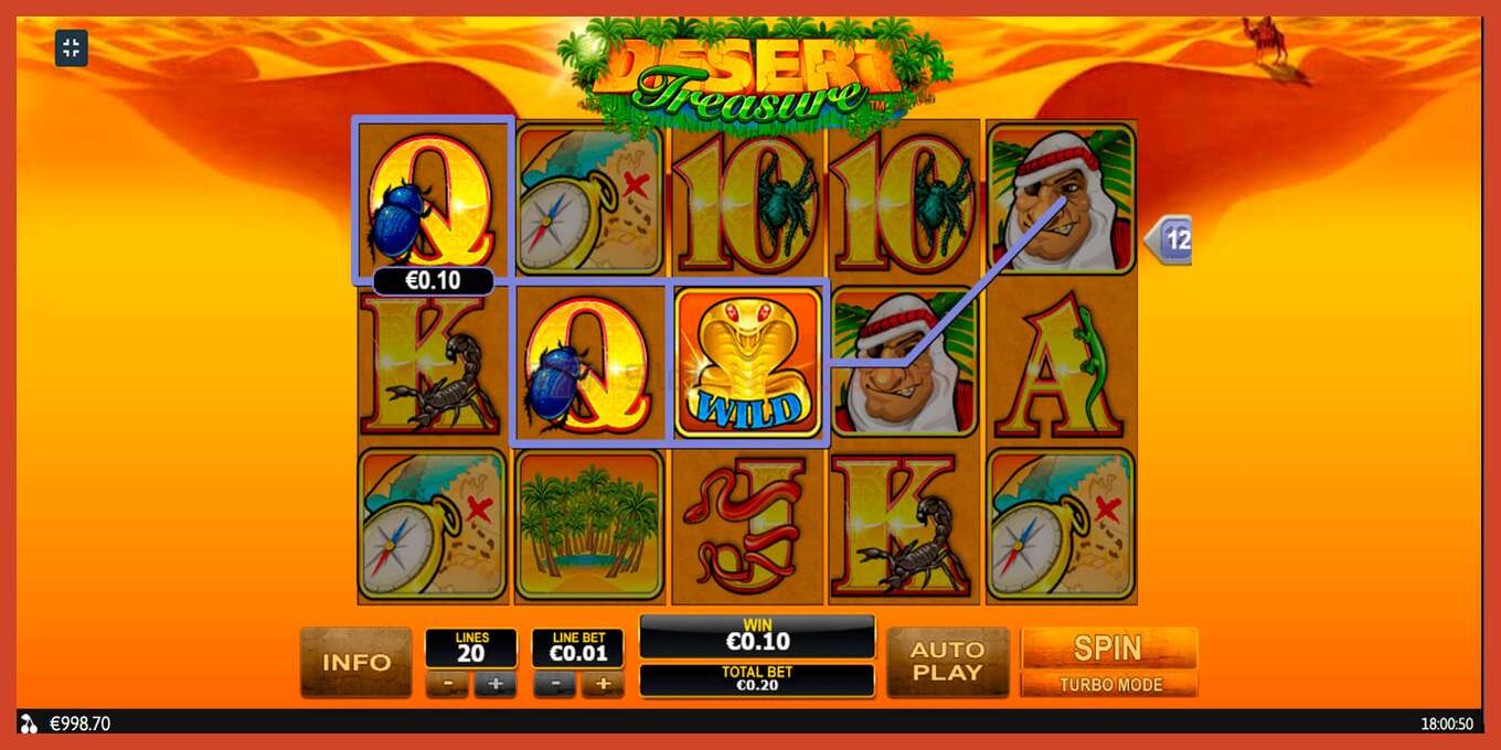 Slot screenshot: Desert Treasure no deposit, number - 5