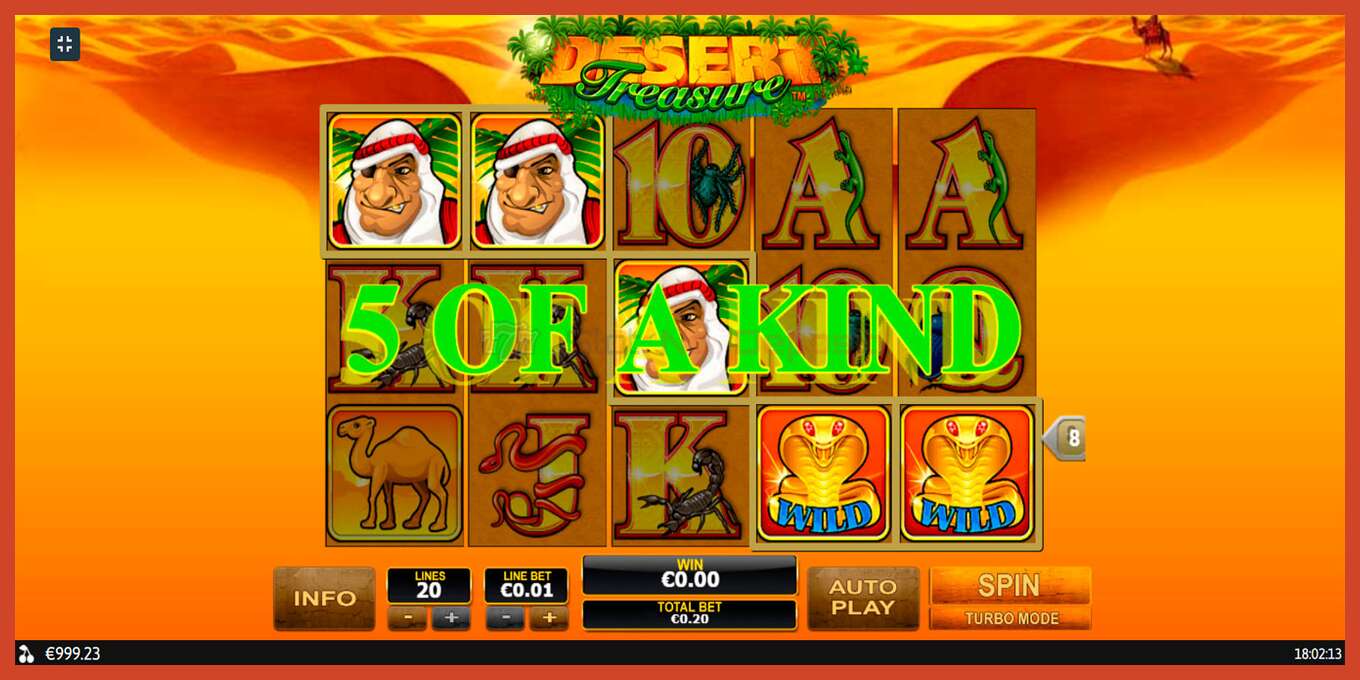 Slot screenshot: Desert Treasure no deposit, number - 7