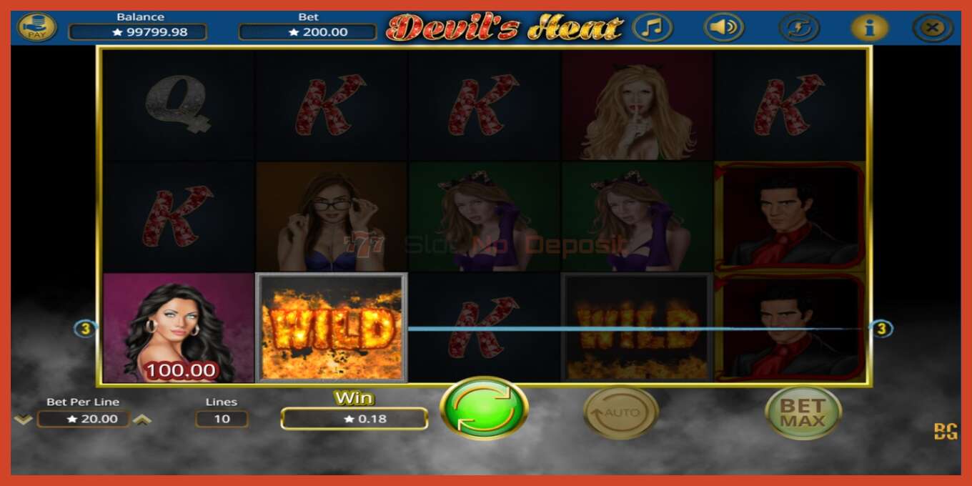 Slot screenshot: Devil’s Heat no deposit, number - 3