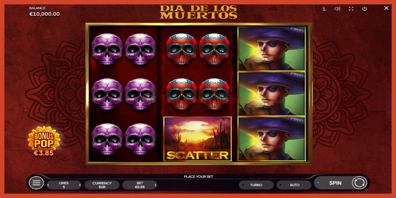 Slot screenshot: Dia de Los Muertos no deposit, number - 1