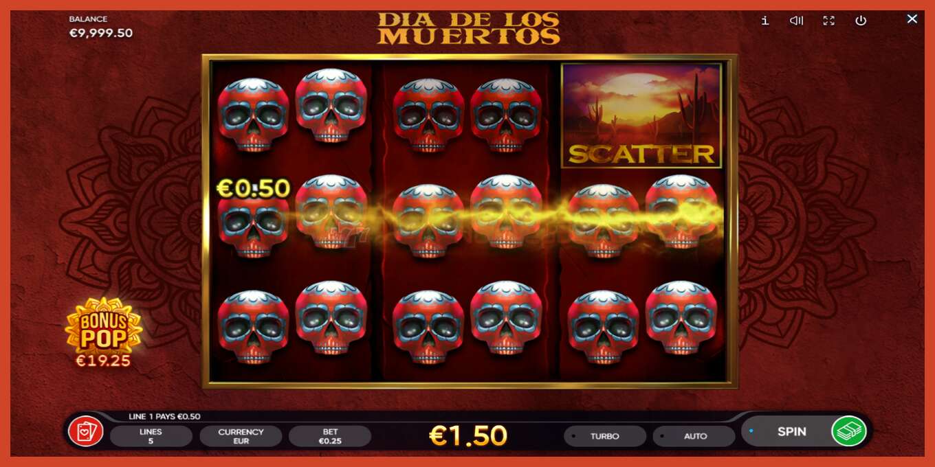 Slot screenshot: Dia de Los Muertos no deposit, number - 2