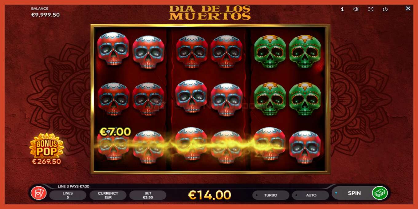 Slot screenshot: Dia de Los Muertos no deposit, number - 4