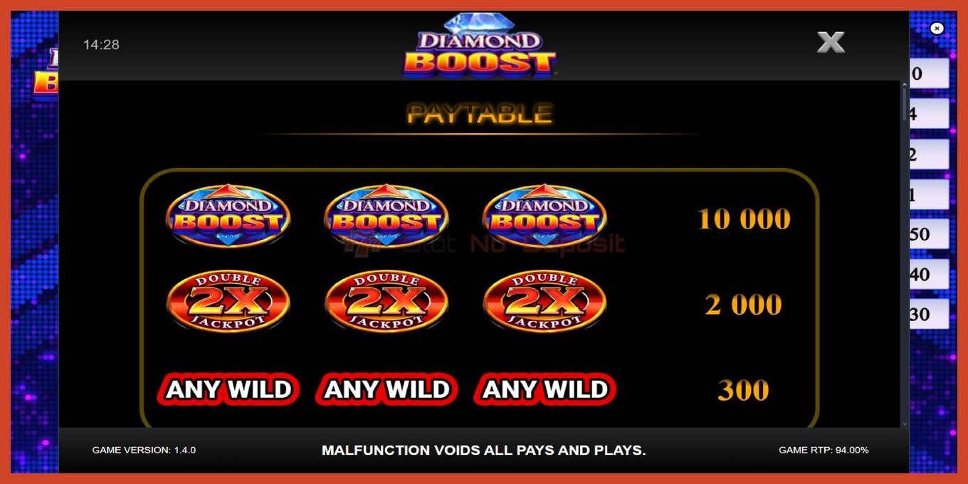 Slot screenshot: Diamond Boost no deposit, number - 5