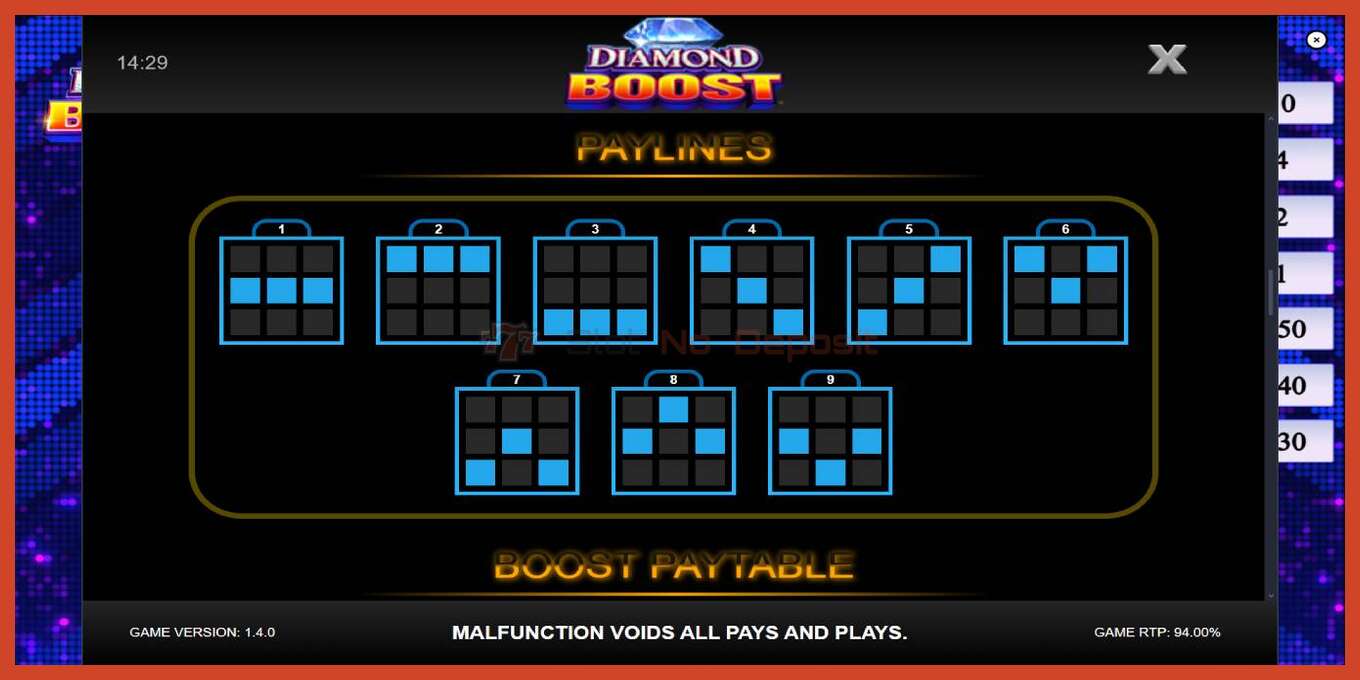 Slot screenshot: Diamond Boost no deposit, number - 6