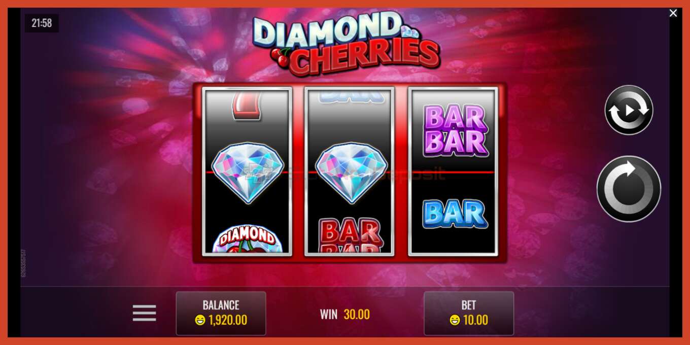 Slot screenshot: Diamond Cherries no deposit, number - 2